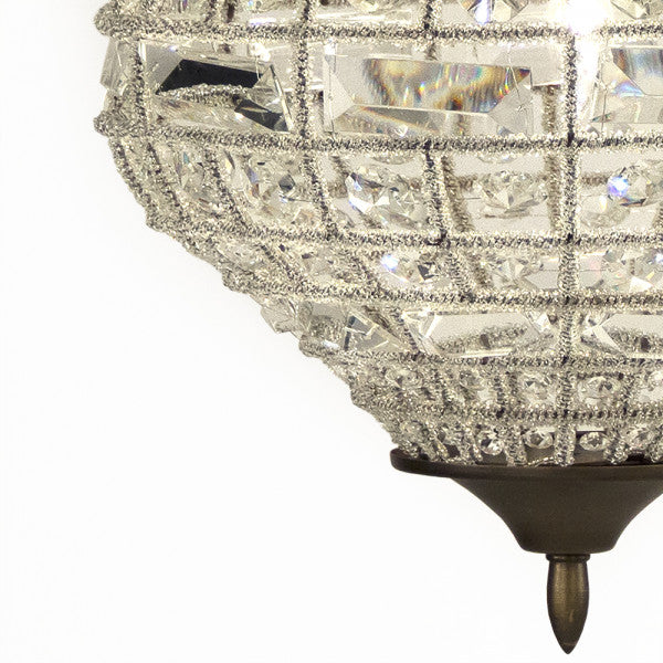 Zentique Teardrop Pendant Chandelier Gold, Clear Crystal