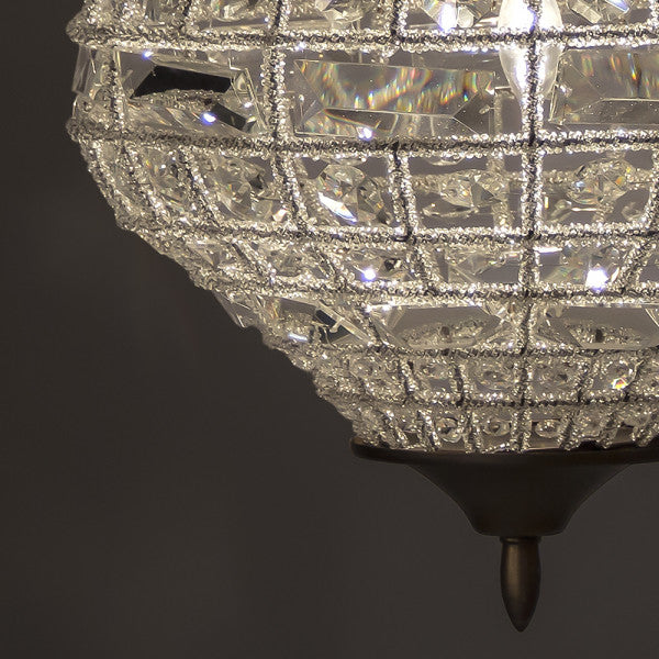 Zentique Teardrop Pendant Chandelier Gold, Clear Crystal