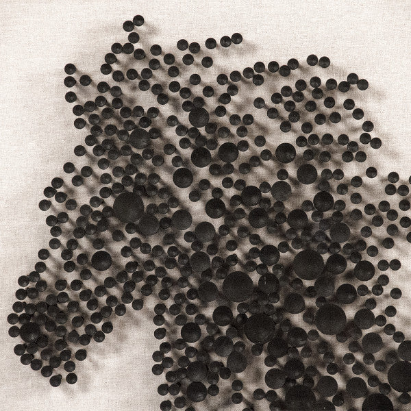 Zentique Abstract Horse Wall Art Black Golf Pegs, Natural Linen