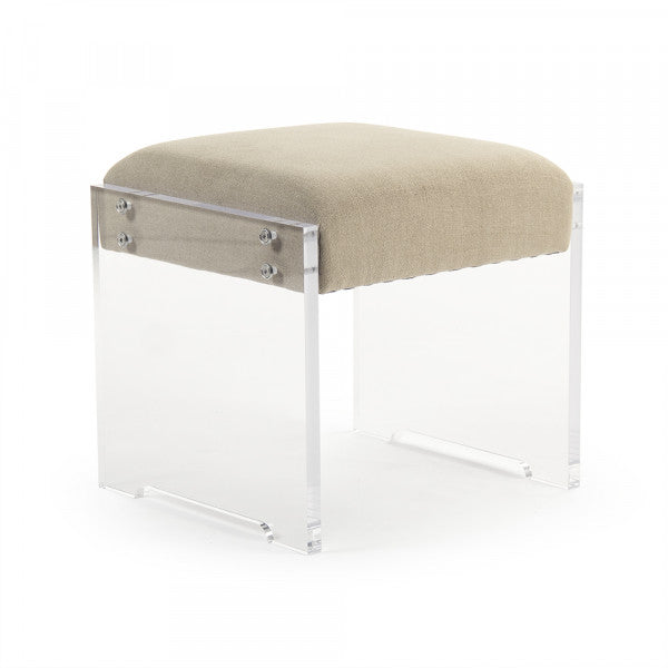 Zentique Adela Stool Natural Linen