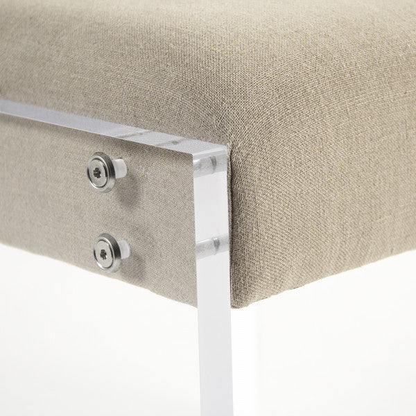 Zentique Adela Stool Natural Linen
